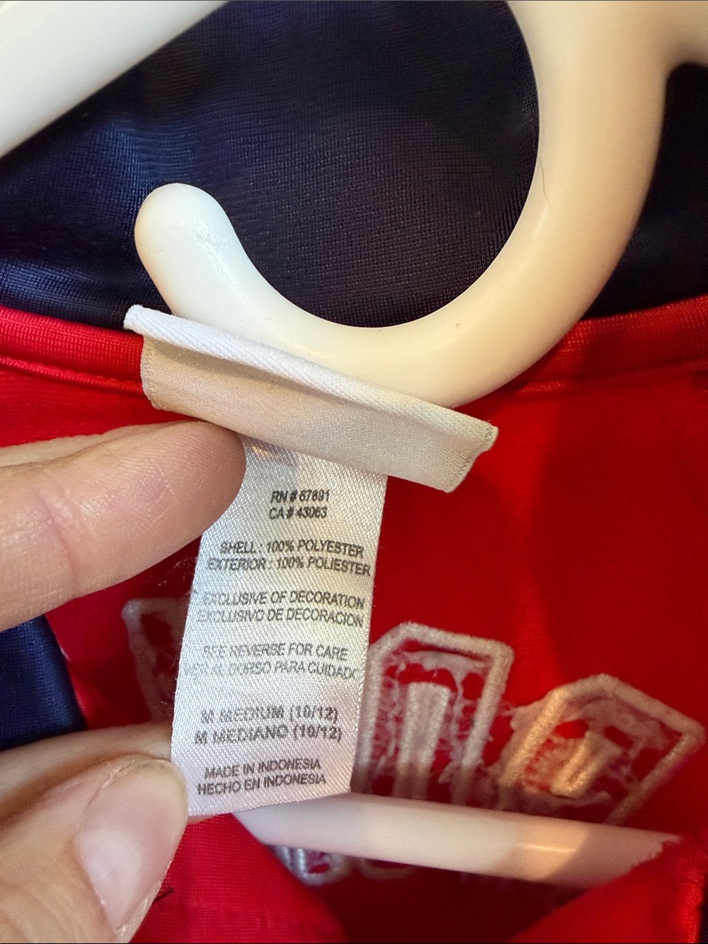 Majestic Red Kids Full-Zip Cardinals Jacket with Navy & White Accents - Picture 3 of 5
